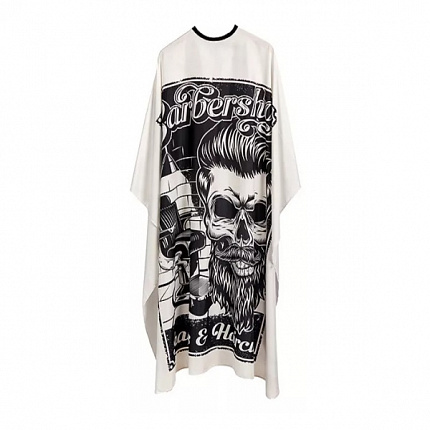 Накидка парикмахерская 140х160см Barber Skull