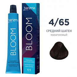 Крем-краска для волос Bloom 4/65 Средний шатен - махагоновый, 100