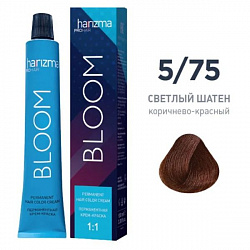 Крем-краска для волос Bloom 5/75 Светлый шатен - коричнево-красны