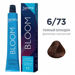Крем-краска для волос Bloom 6/73 Темный блондин - коричнево-золот