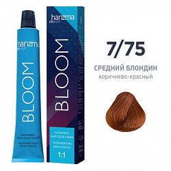 Крем-краска для волос Bloom 7/75 Средний блондин - коричнево-крас