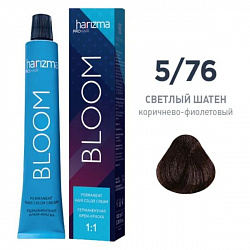 Крем-краска для волос Bloom 5/76 Светлый шатен - коричнево-фиолет